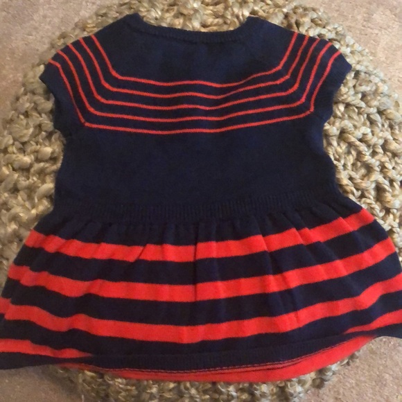 Janie and Jack navy blue and red dress. - Picture 3 of 4